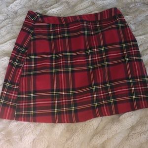 Red Plaid skirt